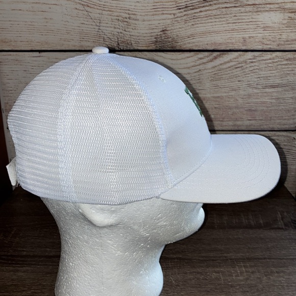 White Cap with Green BU Logo - Picture 5 of 8
